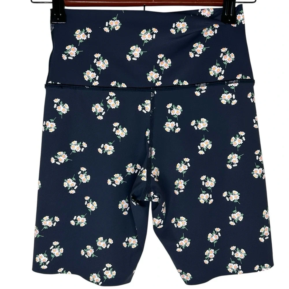 Aerie Offline Goals Bike Shorts‎ Womens Small Charcoal Grey Floral Hi-Rise 7